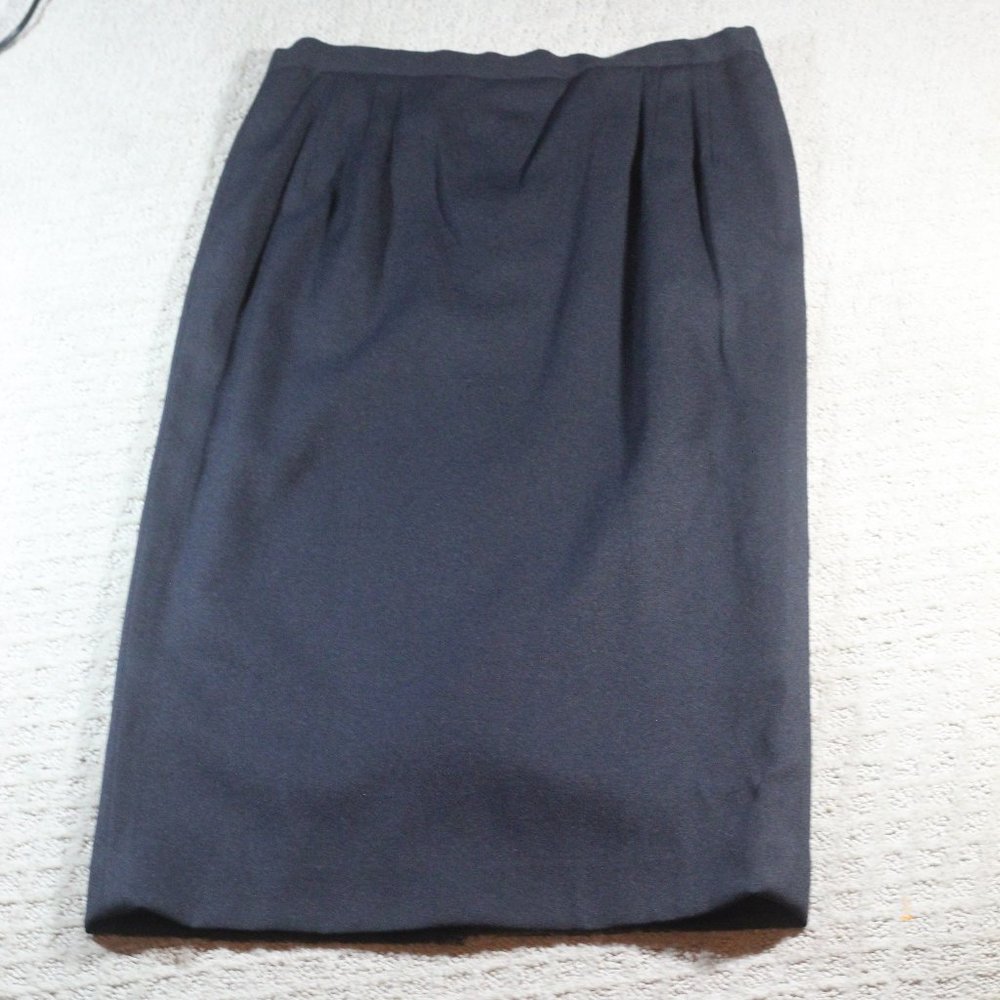 Vintage Pendleton Size 12 Black Midi Skirt Fully Lined